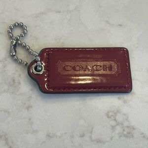 Coach Red Patent Leather Hangtag